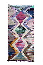 Tapis berbère marocain Boucherouite 145 x 310 cm