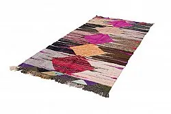 Tapis berbère marocain Boucherouite 130 x 275 cm