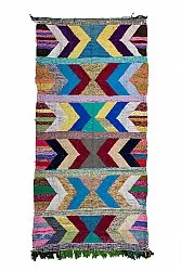Tapis berbère marocain Boucherouite 130 x 275 cm