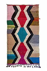 Tapis berbère marocain Boucherouite 145 x 265 cm