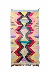 Tapis berbère marocain Boucherouite 150 x 300 cm