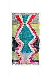 Tapis berbère marocain Boucherouite 125 x 240 cm