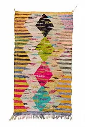 Tapis berbère marocain Boucherouite 140 x 250 cm