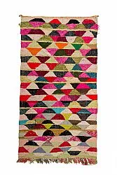 Tapis berbère marocain Boucherouite 155 x 290 cm
