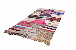 Tapis berbère marocain Boucherouite 125 x 260 cm