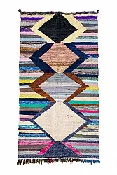 Tapis berbère marocain Boucherouite 130 x 250 cm