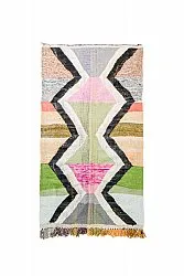 Tapis berbère marocain Boucherouite 145 x 255 cm