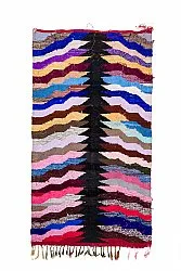 Tapis berbère marocain Boucherouite 145 x 275 cm