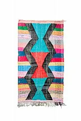 Tapis berbère marocain Boucherouite 135 x 230 cm