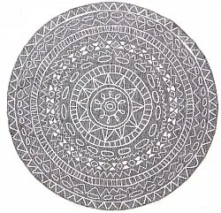 Tapis rond - Brussels Diamond (gris)