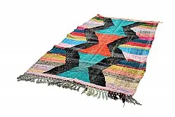 Tapis berbère marocain Boucherouite 135 x 230 cm
