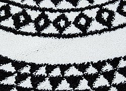 Tapis rond - Aztek (noir/blanc)