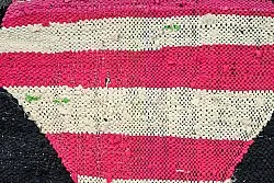 Tapis berbère marocain Boucherouite 130 x 265 cm