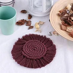 Dessous de verre - lot de 4 Esme (rouge bordeaux)