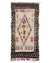 Tapis berbère marocain Boucherouite 270 x 130 cm