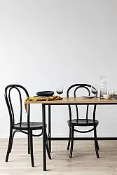 Chaise - Bistro (bois/noir) - 2 pièces