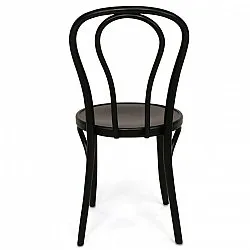 Chaise - Bistro (bois/noir) - 2 pièces