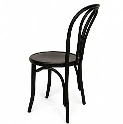 Chaise - Bistro (bois/noir) - 2 pièces