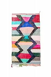 Tapis berbère marocain Boucherouite 135 x 240 cm