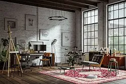 Tapis Wilton - Vakifli (rouge/multicolore)