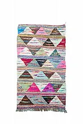 Tapis berbère marocain Boucherouite 135 x 235 cm