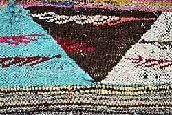 Tapis berbère marocain Boucherouite 135 x 235 cm