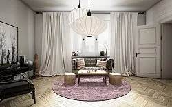 Tapis rond - Valenza (rose)