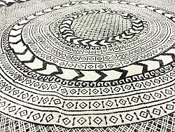 Tapis ronds - Marrakech (rond) (noir/blanc/gris)