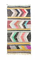 Tapis berbère marocain Boucherouite 130 x 260 cm