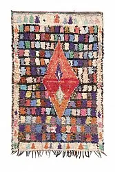 Tapis Marocain Berbère Boucherouite 195 x 125 cm