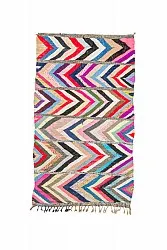 Tapis berbère marocain Boucherouite 165 x 270 cm