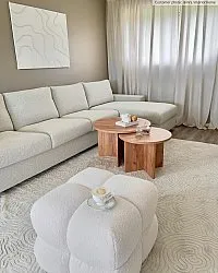 Tapis à poils longs - Amora (blanc cassé)