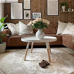 Tapis ronds - Aranga Super Soft Fur (beige)