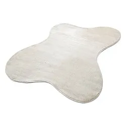 Tapis Shaggy Ondulé Asymétrique - Aranga Super Soft Fur (beige)