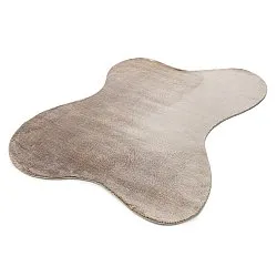 Tapis Shaggy Ondulé Asymétrique - Aranga Super Soft Fur (marron)