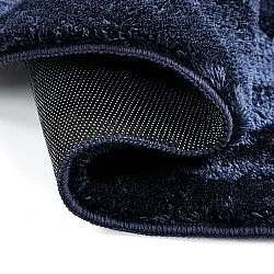 Tapis Shaggy Ondulé Asymétrique - Aranga Super Soft Fur (bleu foncé)