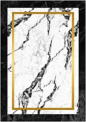 Tapis Wilton - Avola (noir/blanc/doré)
