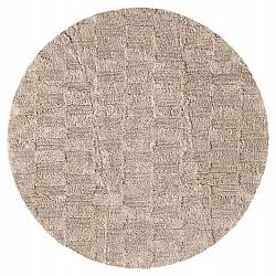 Tapis de salle de bain rond - Bevin (beige)