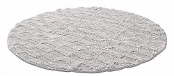 Tapis de salle de bain rond - Bevin (gris clair)