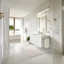 Tapis de salle de bain - Bevin (blanc cassé)