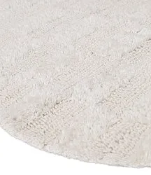 Tapis de salle de bain ovale - Bevin (blanc cassé)