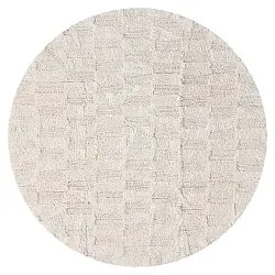 Tapis de salle de bain rond - Bevin (blanc cassé)