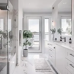 Tapis de salle de bain - Elvie (gris clair)