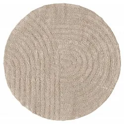 Tapis de salle de bain rond - Embla (beige)