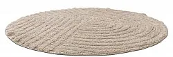 Tapis de salle de bain rond - Embla (beige)