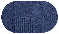 Tapis de salle de bain ovale - Embla (bleu)