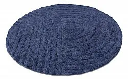 Tapis de salle de bain rond - Embla (bleu)