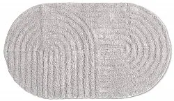 Tapis de salle de bain ovale - Embla (gris clair)