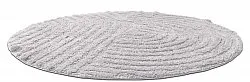 Tapis de salle de bain rond - Embla (gris clair)