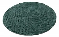 Tapis de salle de bain rond - Embla (vert foncé)